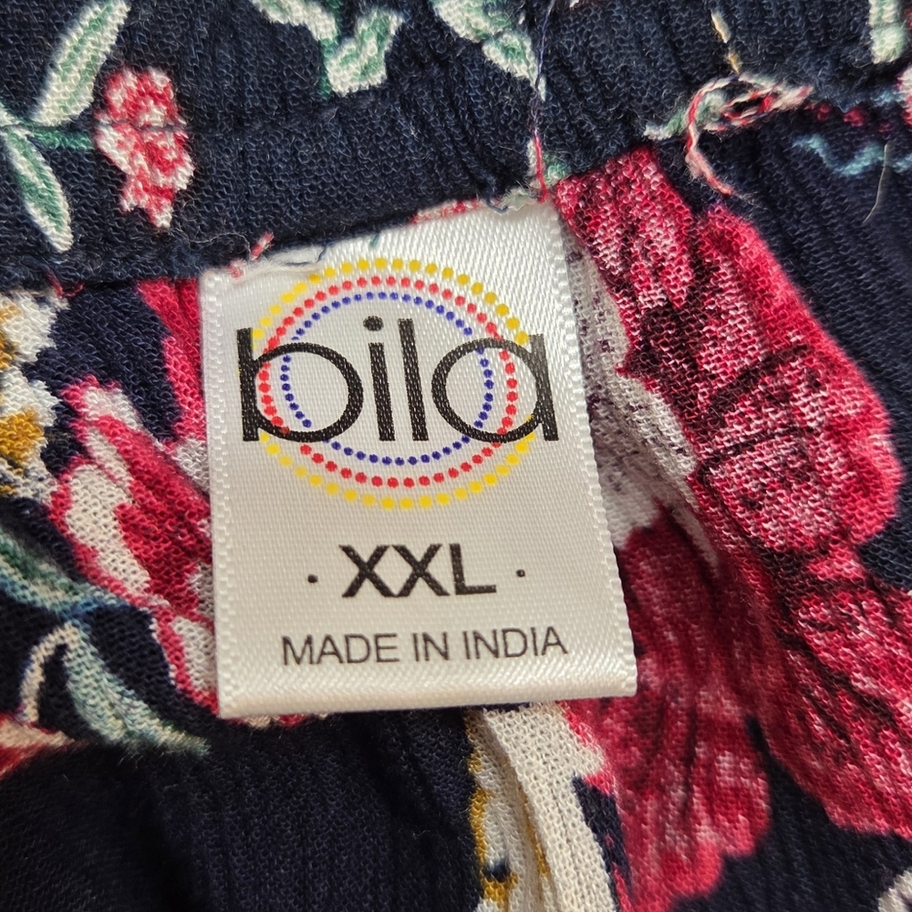 Bila Dress Womens XXL Maxi Boho Handkerchief Hem Floral Western Cottage Peasant - Picture 8 of 10